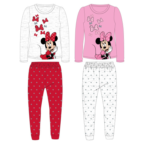 Minnie Mouse - licence Dívčí pyžamo - Minnie Mouse 52049868, šedá/ červená Barva: Šedá