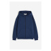 H & M - Bunda na zip's kapucí - modrá