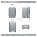 Kono Cestovní kufr na kolečkách Classic Collection 50L PP - šedá