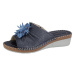 Nazouvací obuv s pěkným ozdobným květem Relaxshoe Modrá