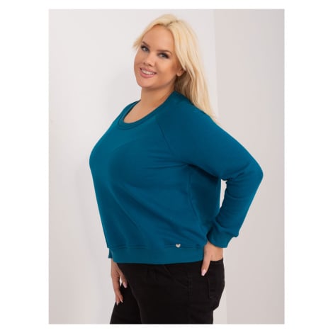 Dámská mikina plus size bez kapuce - BASIC FEEL GOOD