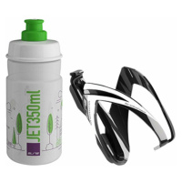 Elite Cycling CEO Bottle Cage + Jet Bottle Kit Black Glossy/Clear Green 350 ml Cyklistická láhev