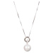 JwL Luxury Pearls Stříbrný náhrdelník s pravou perlou JL0454 (řetízek, přívěsek)