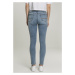 Ladies High Waist Slim Jeans - mid stone wash