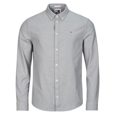 Tommy Jeans TJM REG BRUSHED GRINDLE SHIRT Šedá Tommy Hilfiger