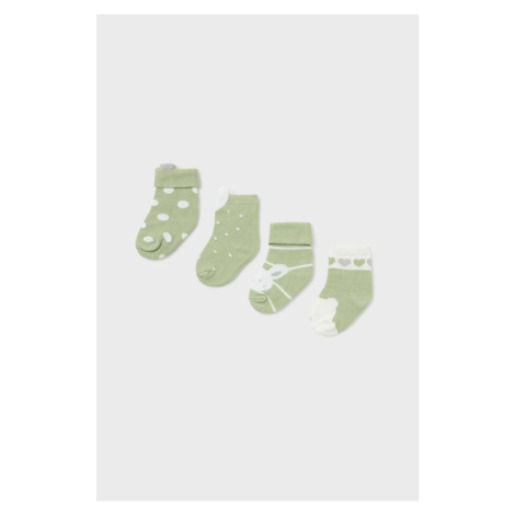 Kojenecké ponožky Mayoral Newborn Gift box 4-pack zelená barva