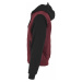 Hooded Diamond Quilt Nylon Jacket - burgundy/black