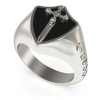 Guess Módní ocelový prsten pro muže South Elemeda JUMR04020JWSTBK 66 mm