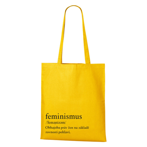 Plátěná taška s potiskem Feminismus - praktická plátěná taška přes rameno BezvaTriko