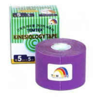 TEMTEX Kinesio tape 5 cm x 5 m tejpovací páska fialová