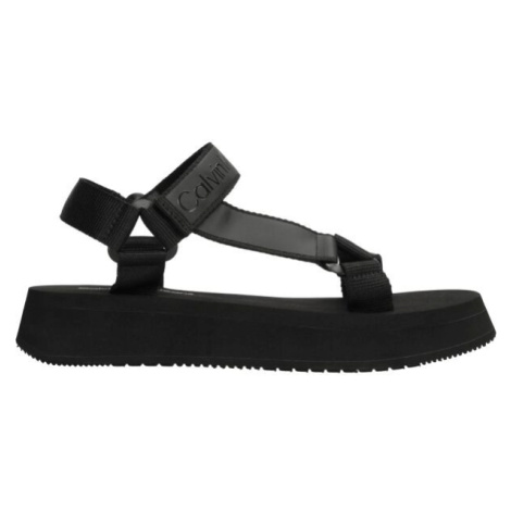 Calvin Klein SANDAL VELCRO WEBBING Dámské sandály, černá, velikost