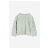 H & M - Pletený svetr's copánkovým vzorem - zelená
