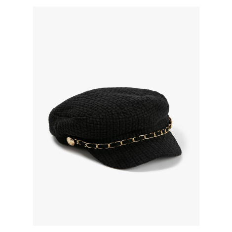 Koton Sailor Hat Tweed Metal Accessory