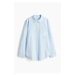 H & M - Košile z lněné směsi - modrá