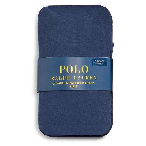 Dětské punčocháče Polo Ralph Lauren 2-pack tmavomodrá barva