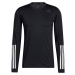 Tričko adidas Top Techfit 3-Stripes Černá / Bílá