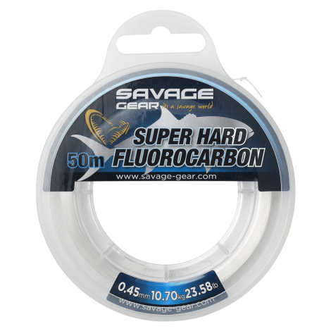 Savage gear fluorocarbon super hard clear - 50 m 0,68 mm 22,4 kg