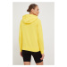 Mikina Nike dámská, žlutá barva, s kapucí, hladká