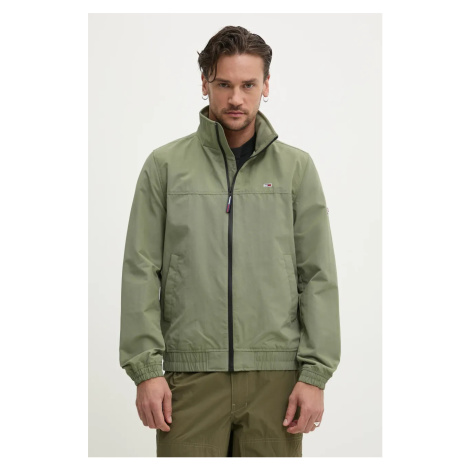 Bunda Tommy Jeans pánská, zelená barva, přechodná, DM0DM15382 Tommy Hilfiger