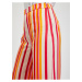 Červeno-žluté dámské pruhované široké kalhoty ORSAY