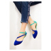 Fox Shoes Saks Blue Water Green Women's Shoes