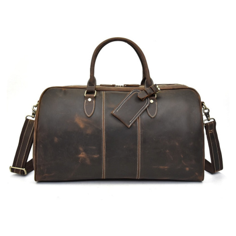 Cestovná luxusná taška z pravej kože vintage štýl