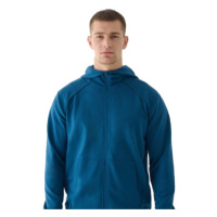 Pánská mikina se zipem 4F SWEATSHIRT-WAW24TSWSM1256-46S-TEAL