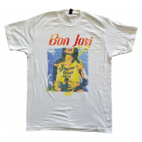 Bon Jovi tričko, Slippery When Wet Original Cover White, pánské