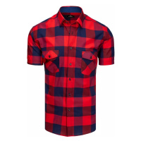 Buďchlap Granátově-červená károvaná košile