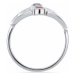 Čakrový prsten přímka se spirálou rhodiované stříbro Ag 925 - 62 mm , 5,1 g