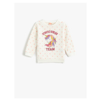 Koton Unicorn Printed Sweatshirt Cotton