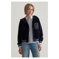 MIKINA GANT VARSITY VELOUR HOODIE EVENING BLUE