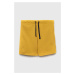 Bavlněné šortky United Colors of Benetton žlutá barva, hladké, nastavitelný pas