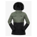 Černo-zelená dámská zimní bunda ALPINE PRO EGYPA