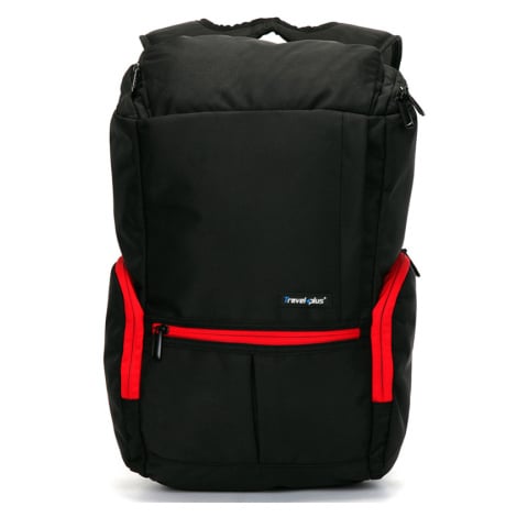 Originální cestovní a školní batoh Travel plus, černo-červený