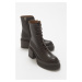 LuviShoes Tatia Brown Skin Genuine Leather Women's Boots