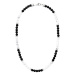 Manoki Pánský korálkový náhrdelník Max - 6 mm bílý Howlit a černý Onyx WA652BW Bílá/čirá 45 cm
