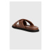 Kožené pantofle Gant Nicebro pánské, hnědá barva, 26601894.G45