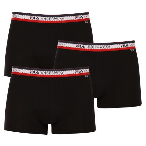 3PACK pánské boxerky Fila černé (FU5059/3-200)