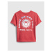 GAP červené dětské tričko short sleeve graphic t-shirt