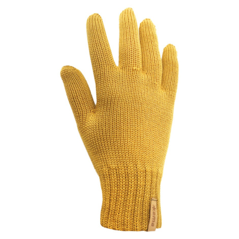 KAMA R102 pletené merino rukavice, žlutá