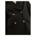 Černý kabát s límcem z umělého kožíšku TOP SECRET
