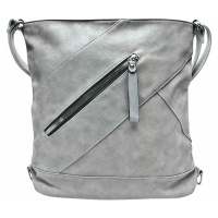 Velký světle šedý kabelko-batoh s kapsou