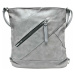 Velký světle šedý kabelko-batoh s kapsou Foxie