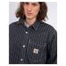 Carhartt WIP Orlean Shirt Jac Orlean Stripe, Black/White stone washed