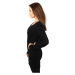 Ladies Long Wideneck Sweater - black