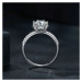 GRACE Silver Jewellery Stříbrný prsten Viviane 1 ct MOISSANITE + CERTIFIKÁT P-MSR017/59 certifik
