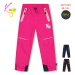 Dívčí šusťákové kalhoty, zateplené - KUGO DK7120, růžová Barva: Růžová