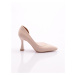 DGN 0653 Women's Pointed Toe, Low-cut, Transparent High Heeled Shoes