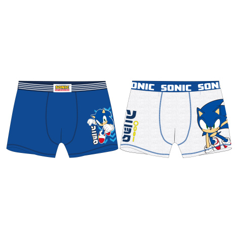 Ježek SONIC - licence Chlapecké boxerky - Ježek Sonic 5233078, modrá / šedý melír Barva: Mix bar